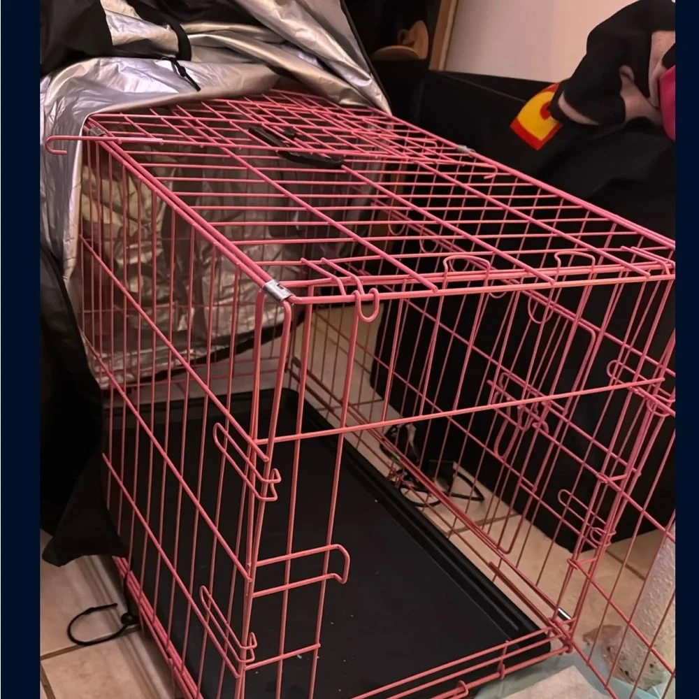 Pink Foldable Pet Cage/Crate for Small Pets